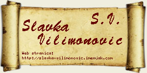 Slavka Vilimonović vizit kartica